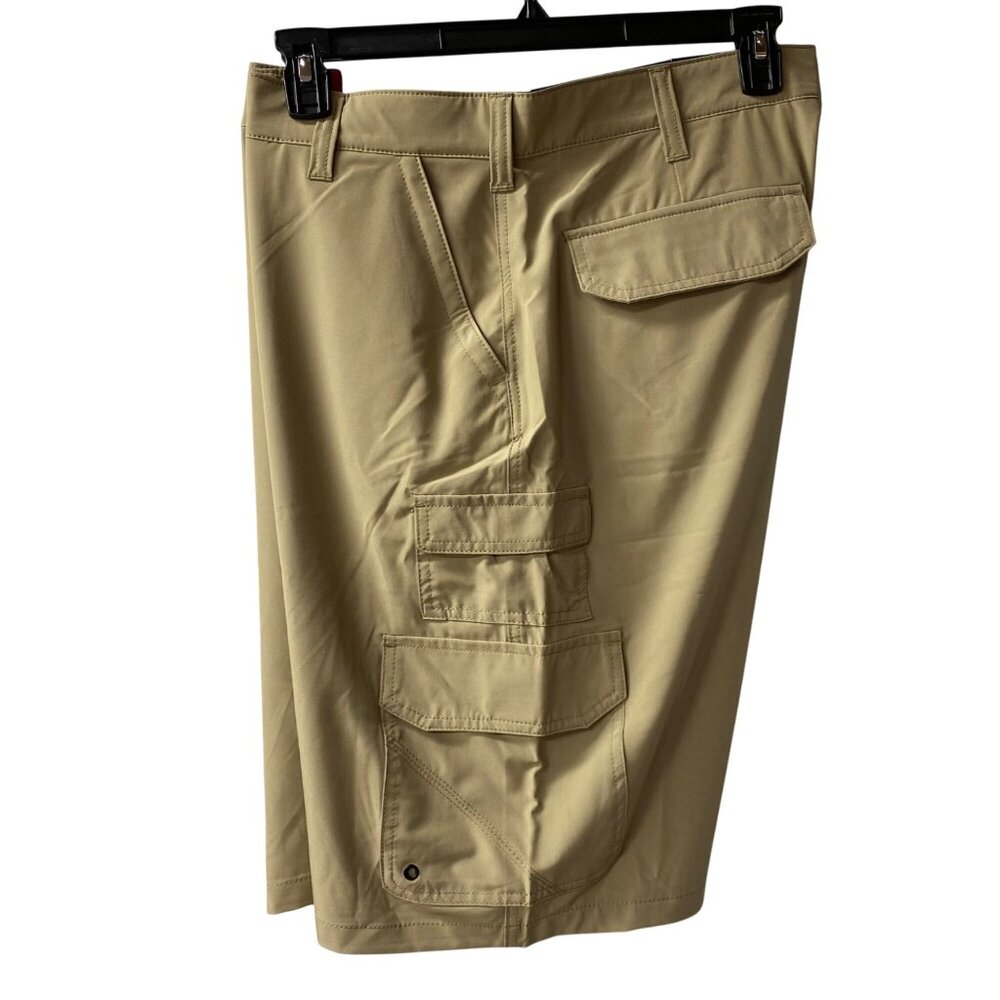 Iron Co. Mens Khaki Stretch Hybrid Cargo Short‎ 38 NWT